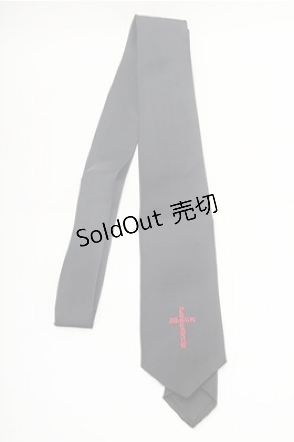 画像1: BPN / クロス刺繍ネクタイ  黒 S-26-02-23-008-GO-AC-HR-ZS (1)