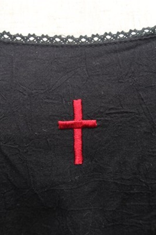 画像3: BPN / クロス刺繍ワンピース  黒 S-26-02-23-055-GO-OP-HR-ZS (3)