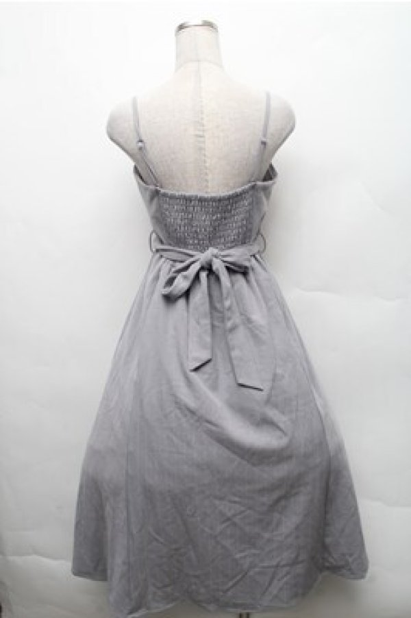 画像2: axes femme / ベルト付ジャンパースカート  グレー S-26-02-23-056-AX-OP-HR-ZS (2)