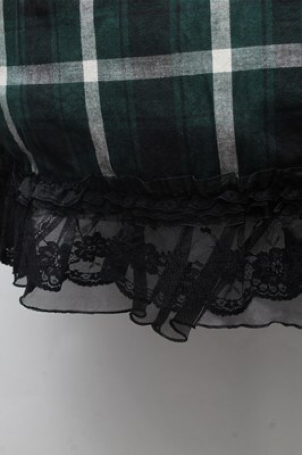 画像3: MIHO MATSUDA / チェックジャンパースカート  グリーン S-26-02-23-057-GO-OP-HR-ZS (3)