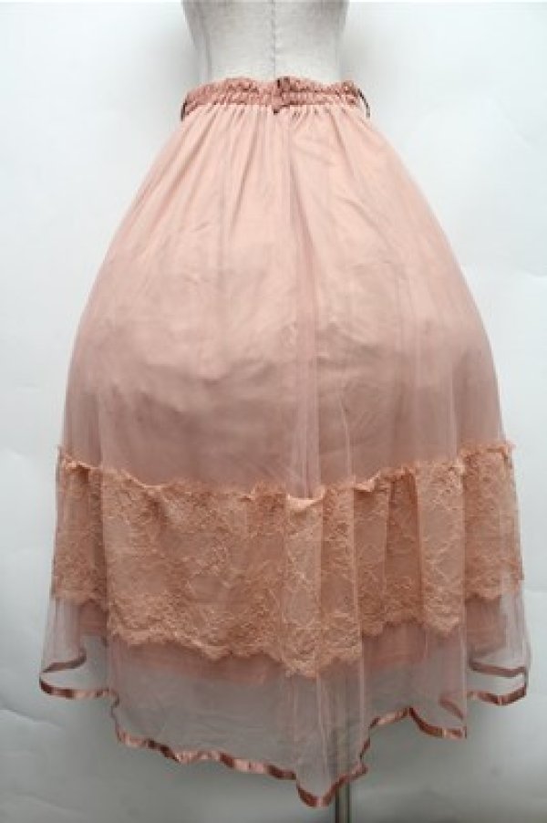 画像2: axes femme / レース×チュールスカート  ピンク S-26-02-23-063-AX-SK-HR-ZS (2)