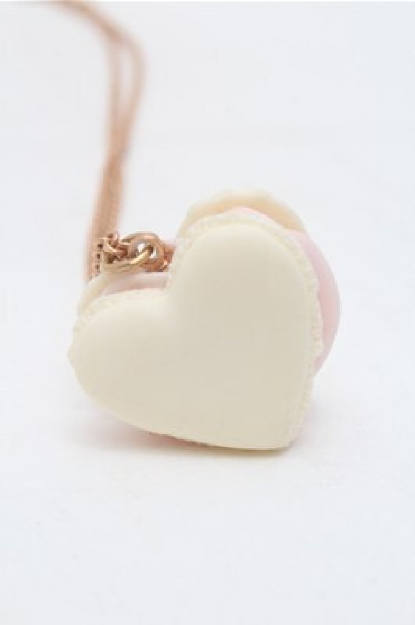 画像3: Q-pot. / ラブハートバニラミルクマカロンネックレス  白 S-26-02-23-009-QP-AC-AS-ZS (3)