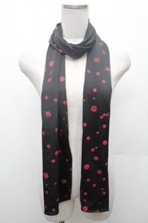 画像: h.NAOTO / ストール  黒ｘ赤 S-26-02-23-015-HN-ZA-AS-ZS