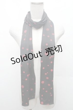 画像: h.NAOTO / ストール  黒ｘ赤 S-26-02-23-015-HN-ZA-AS-ZS