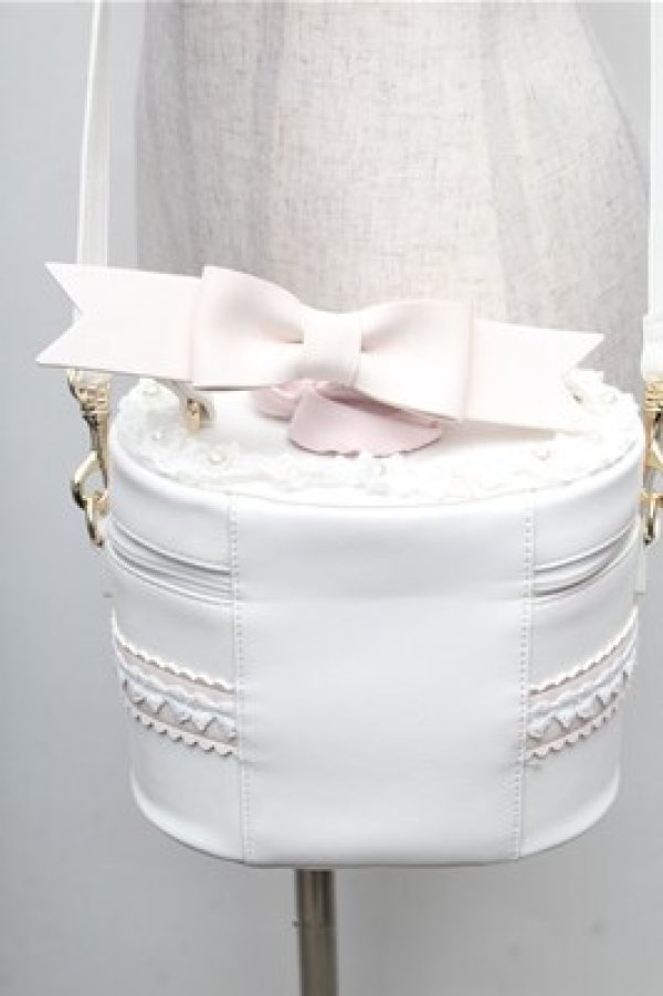 画像2: Maison de FLEUR / アニバーサリーケーキバッグ  白 S-26-02-23-018-LO-BG-AS-ZS (2)