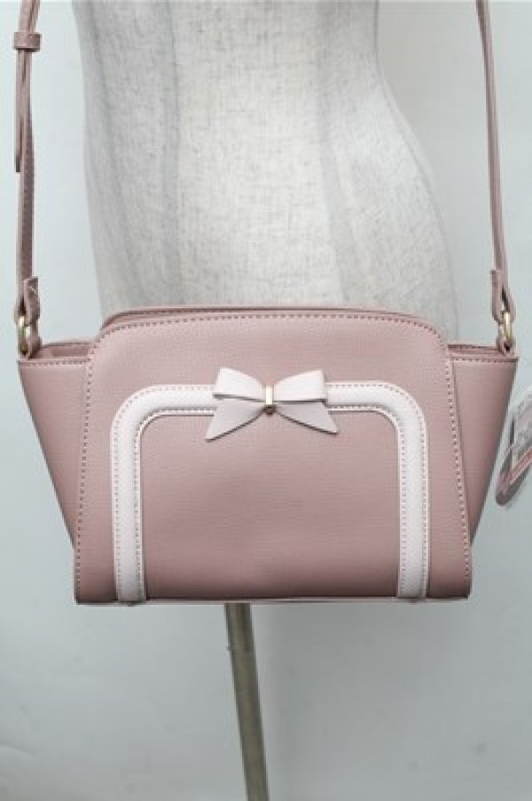 画像1: m petit by misako / AMリボンヨコショルダーバッグ  ピンク S-26-02-23-019-LO-BG-AS-ZS (1)