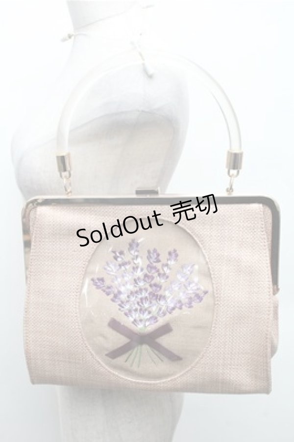 画像1: an another angelus / ラベンダー刺繍クリアハンドルバッグ  ラベンダー S-26-02-23-020-CA-BG-AS-ZS (1)