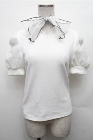 画像: Ank Rouge / リブカットソー  白 S-26-02-23-026-CA-TO-AS-ZS