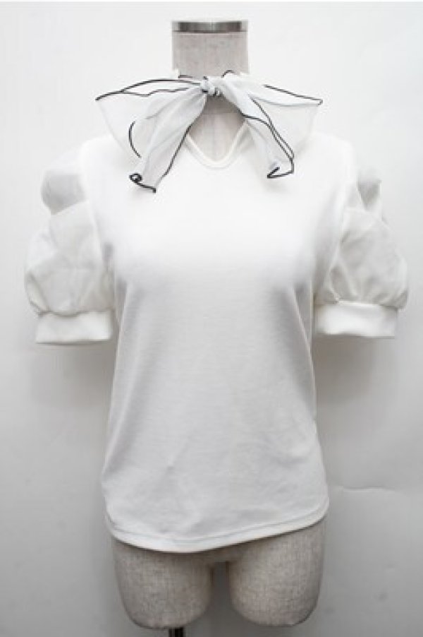 画像1: Ank Rouge / リブカットソー  白 S-26-02-23-026-CA-TO-AS-ZS (1)