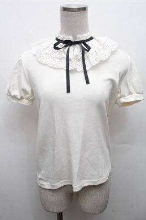 画像: Ank Rouge / レース襟カットソー  白 S-26-02-23-028-CA-TO-AS-ZS