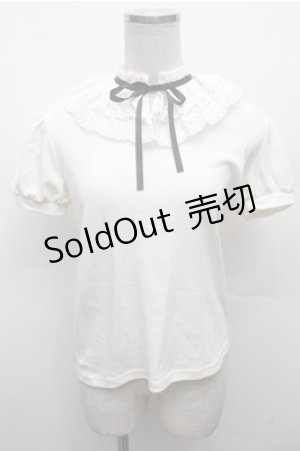 画像: Ank Rouge / レース襟カットソー  白 S-26-02-23-028-CA-TO-AS-ZS