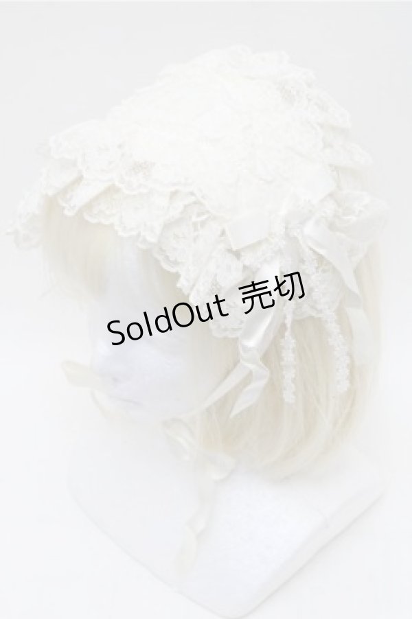 画像1: metamorphose / チュールレースヘッドドレス  アイボリー S-26-02-23-004-ME-AC-HR-ZS (1)