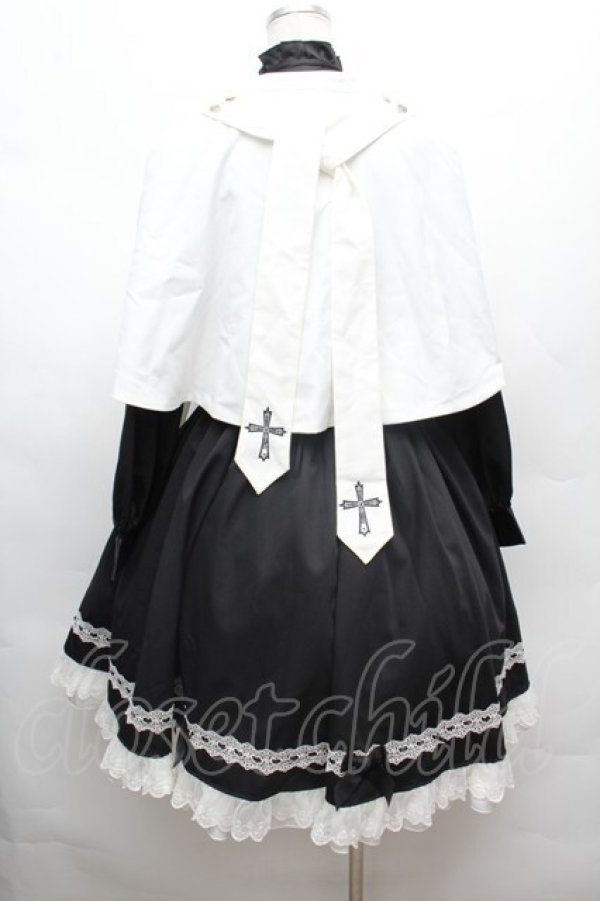 画像3: LOLITA / ブラウス+ケープ+スカートセット  黒ｘ白 S-26-02-25-035-LO-OP-AS-ZS (3)