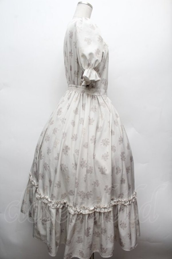 画像2: m petit by misako / NINA'S 花柄スクエアネックワンピース M アイボリー S-26-02-25-036-LO-OP-TE-ZS (2)