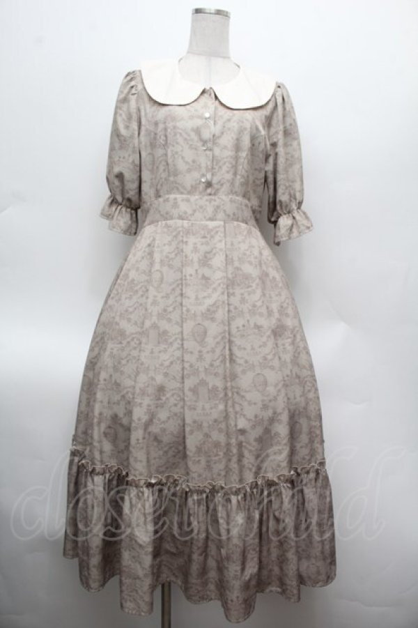 画像1: m petit by misako / NINA’Sコラボトワルドジュイワンピース M ベージュ S-26-02-25-037-LO-OP-TE-ZS (1)