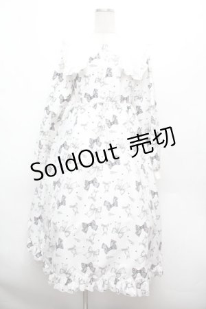 画像: Lovely Tency / 眞白ありすコラボ/リボンプリントワンピース L 白 S-26-02-25-041-LO-OP-AS-ZS