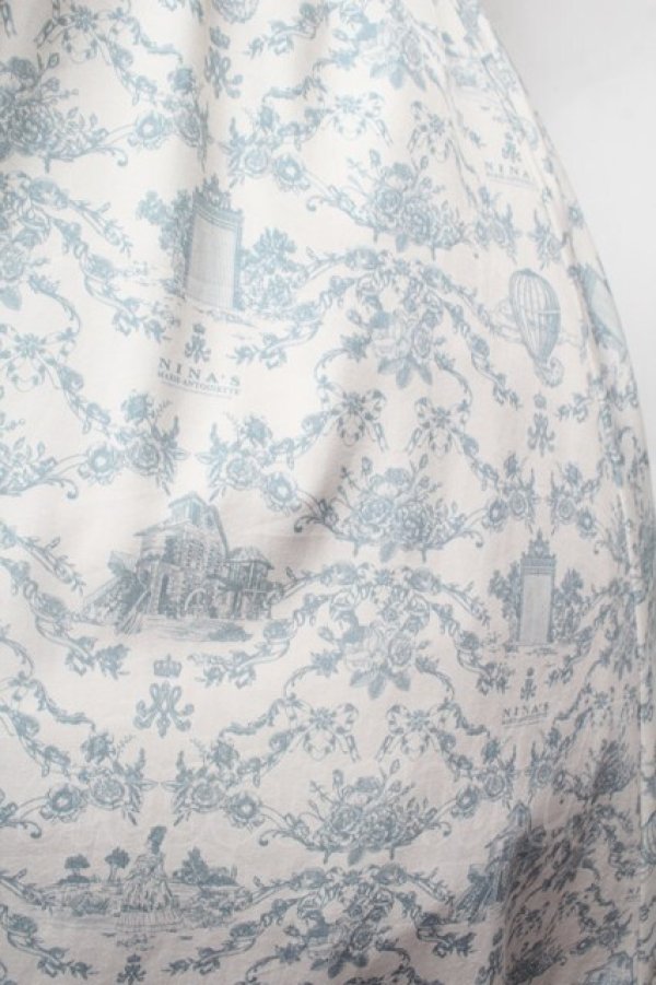 画像2: m petit by misako / MSKトワルドジュイジャンパースカート M オフ×サックス S-26-02-25-048-LO-SK-TE-ZS (2)