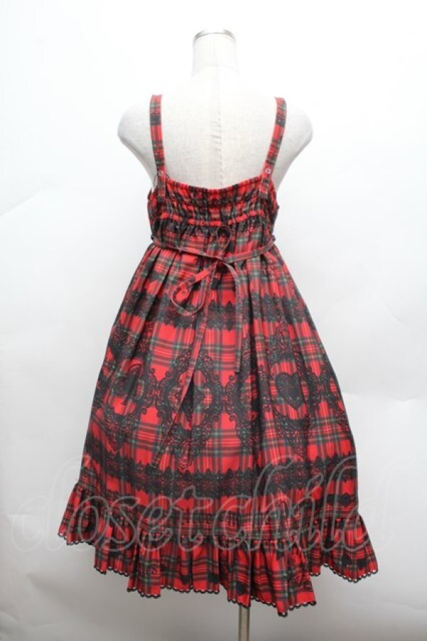画像3: ALICE and the PIRATES / アリスのトランプタータン柄ジャンパースカートII  赤 S-26-02-25-050-PA-OP-AS-ZS (3)