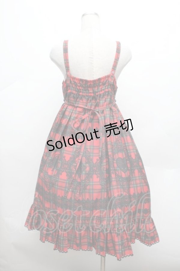 画像3: ALICE and the PIRATES / アリスのトランプタータン柄ジャンパースカートII  赤 S-26-02-25-050-PA-OP-AS-ZS (3)