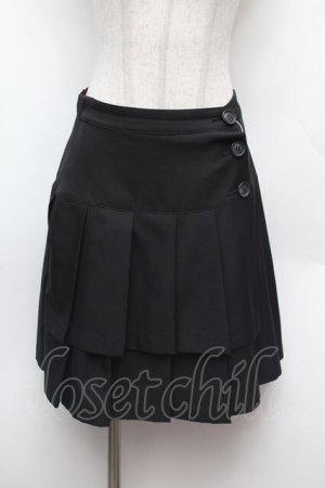 画像: MILK / 裾プリーツスカート  黒 S-26-02-25-053-ML-SK-AS-ZS