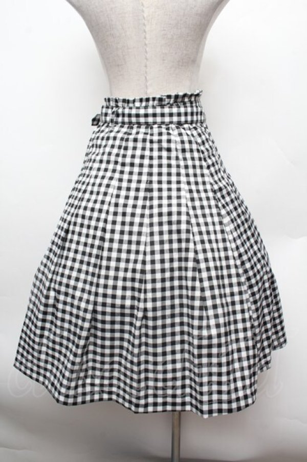 画像3: F i.n.t / べっ甲バックルタックスカート  黒ｘ白 S-26-02-25-055-0-SK-HR-ZS (3)