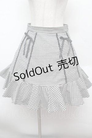 画像: evelyn / ギンガムチェックスカート M 黒ｘ白 S-26-02-25-056-LO-SK-HR-ZS