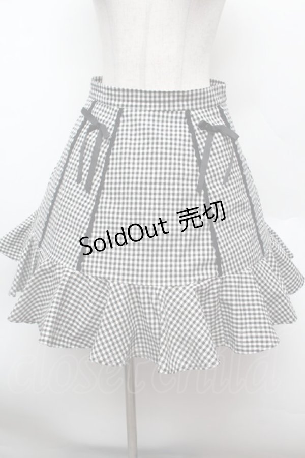 画像1: evelyn / ギンガムチェックスカート M 黒ｘ白 S-26-02-25-056-LO-SK-HR-ZS (1)