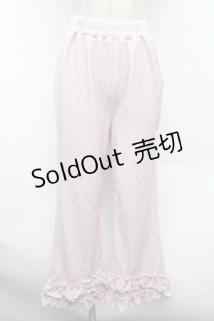画像: Candy Stripper / SWEET THINGS FRILL FLARE PANTS  ピンク S-26-02-25-061-PU-PA-HR-ZT0307B