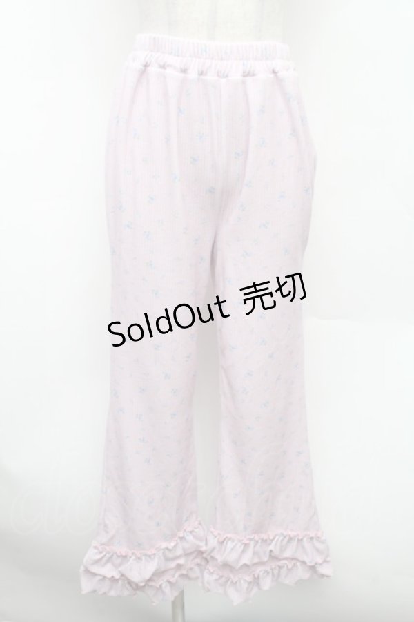 画像1: Candy Stripper / SWEET THINGS FRILL FLARE PANTS  ピンク S-26-02-25-061-PU-PA-HR-ZT0307B (1)