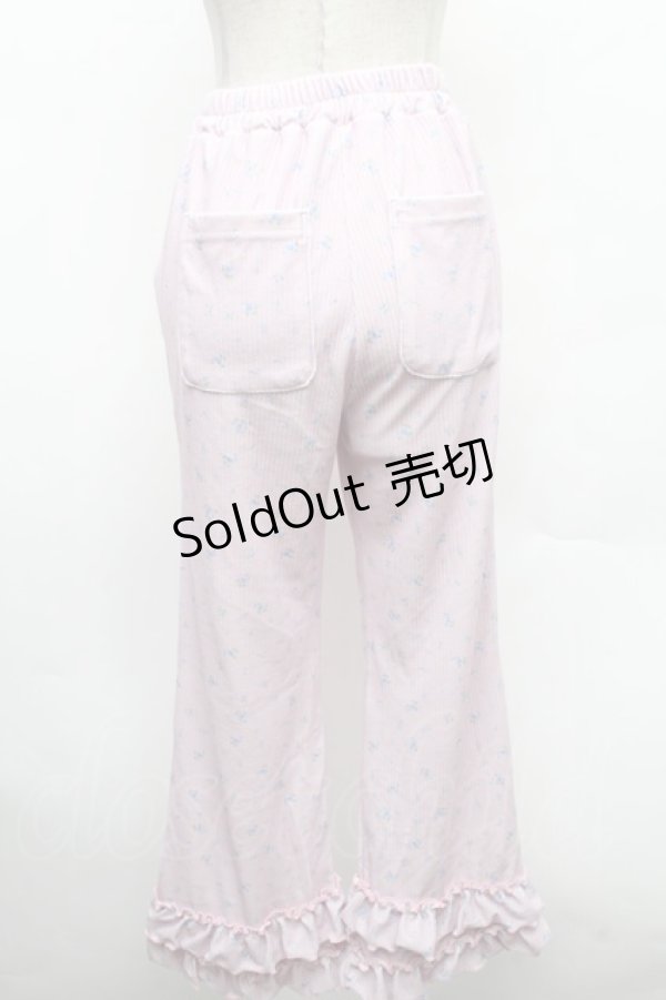 画像2: Candy Stripper / SWEET THINGS FRILL FLARE PANTS  ピンク S-26-02-25-061-PU-PA-HR-ZT0307B (2)