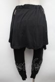 画像2: ACDC RAG / スカート付きサルエルパンツ  黒 S-26-02-25-065-PU-PA-HR-ZS (2)