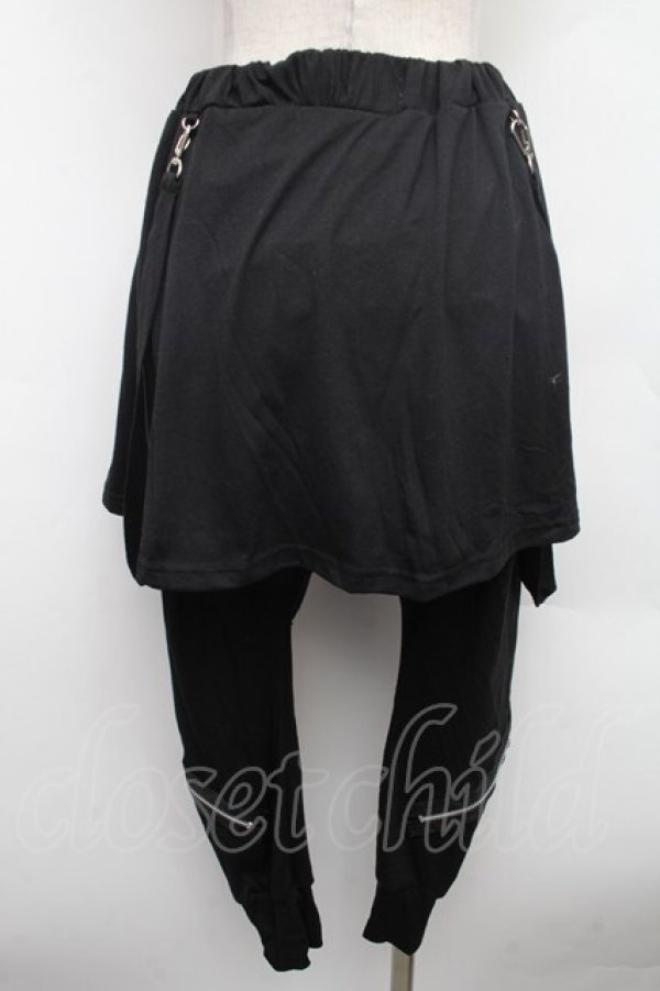 画像2: ACDC RAG / スカート付きサルエルパンツ  黒 S-26-02-25-065-PU-PA-HR-ZS (2)