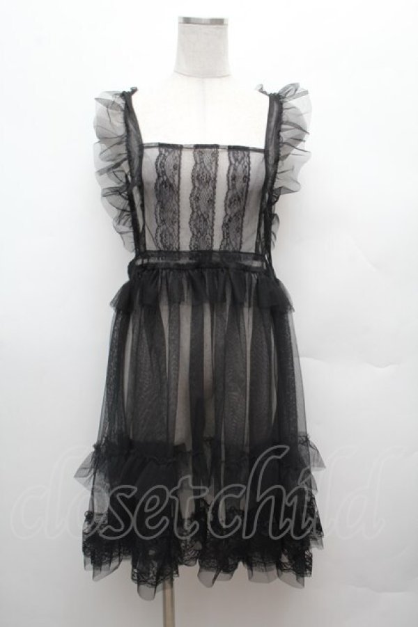 画像1: Virally / TT*HOSレースエプロン L 黒 S-26-02-25-020-LO-OP-TE-ZS (1)