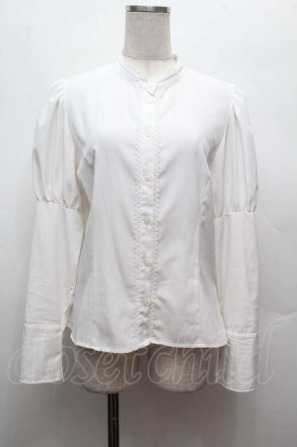 画像1: Kurumi Collaboration / KRデシンジゴスリブラウス M 白 S-26-02-25-022-LO-BL-TE-ZS (1)