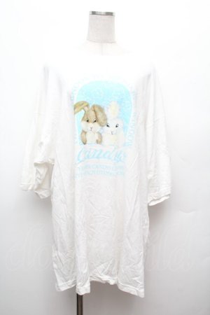 画像: Candy Stripper / CANDY'S BUNNY BIGBIG Tシャツ  白 S-26-02-25-024-PU-TS-HR-ZS