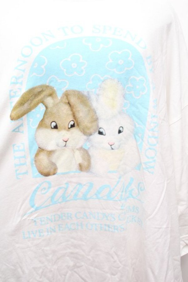 画像2: Candy Stripper / CANDY'S BUNNY BIGBIG Tシャツ  白 S-26-02-25-024-PU-TS-HR-ZS (2)
