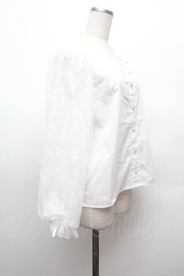 画像2: Lovely Tency / alsチョーカーレースブラウス  白 S-26-02-25-025-LO-BL-AS-ZS (2)