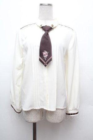 画像: axes femme / ショートタイセットブラウス  キナリ S-26-02-25-027-AX-BL-HR-ZS