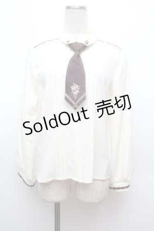 画像: axes femme / ショートタイセットブラウス  キナリ S-26-02-25-027-AX-BL-HR-ZS