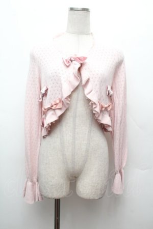 画像: Mariapip / フリルヘムボレロカーデ  ピンク S-26-02-25-031-LO-TO-TE-ZS