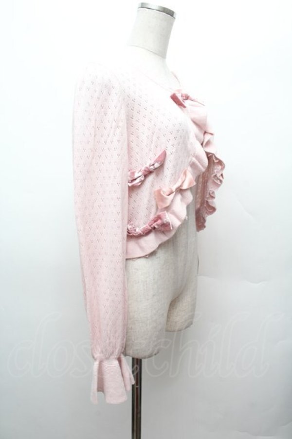 画像3: Mariapip / フリルヘムボレロカーデ  ピンク S-26-02-25-031-LO-TO-TE-ZS (3)