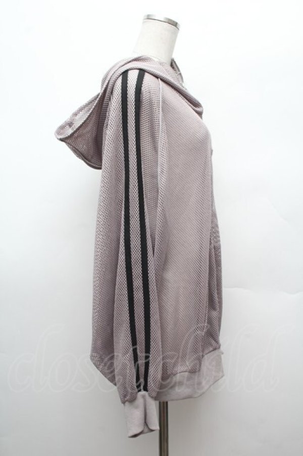 画像2: REFLEM / メッシュラインハイネックパーカー F グレー S-26-02-25-032-PU-TO-TE-ZS (2)