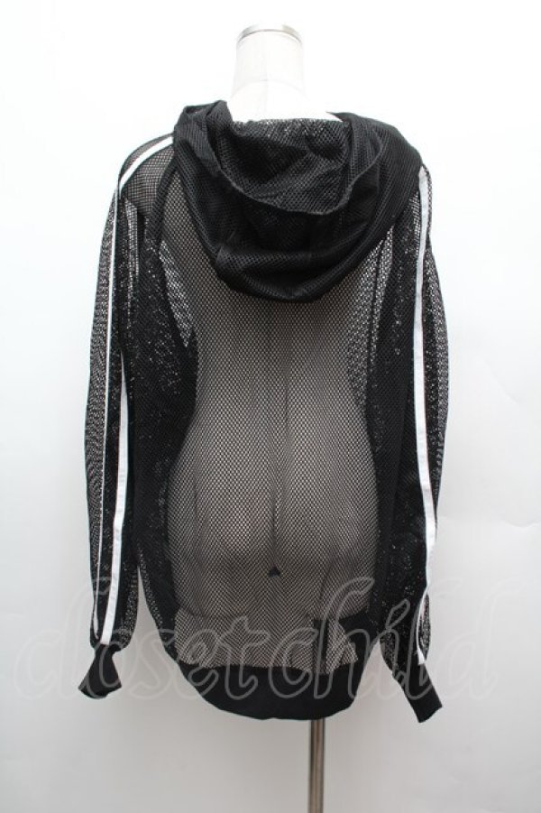 画像3: REFLEM / メッシュラインハイネックパーカー F 黒 S-26-02-25-033-PU-TO-TE-ZS (3)