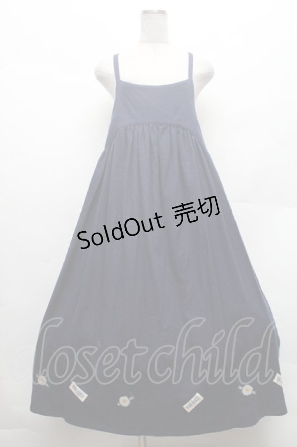 画像1: PINK HOUSE / 裾ワッペンワンピース  青 S-26-02-26-030-LO-OP-AS-ZS (1)