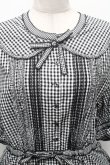 画像3: alcali / コットンギンガム前開きワンピース  黒ｘ白 S-26-02-26-033-LO-OP-AS-ZS (3)