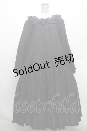 画像: PINK HOUSE / フリル襟付きローンミディワンピース  ブラック S-26-02-26-034-LO-OP-SA-ZS