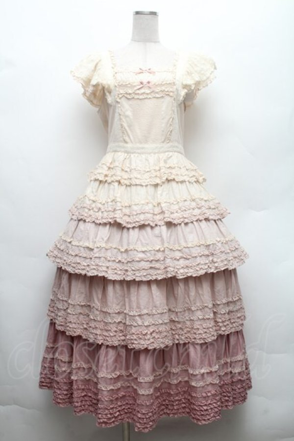 画像1: PINK HOUSE / ローンティアードワンピース  ピンク S-26-02-26-007-LO-OP-SA-ZS (1)