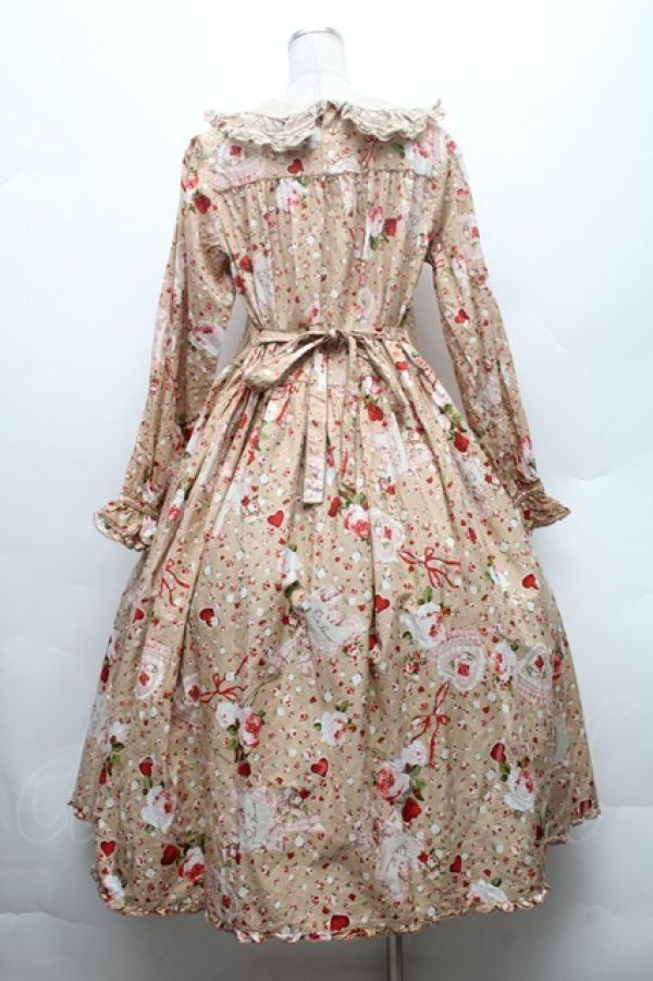 画像2: PINK HOUSE / オーナメントローズプリントミディワンピース  ベージュ S-26-02-26-008-LO-OP-SZ-ZS (2)