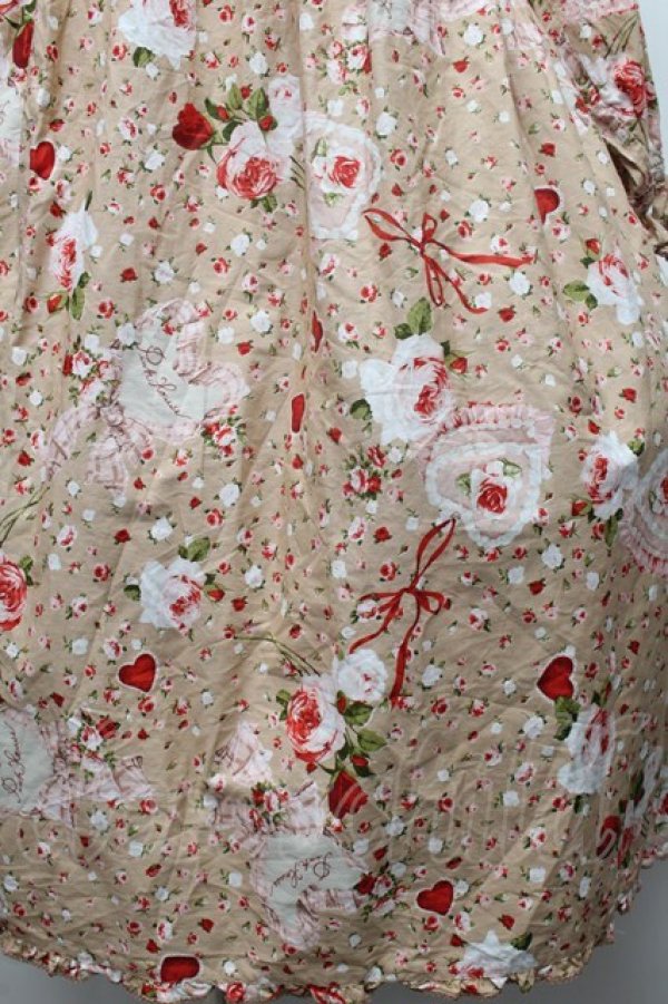 画像4: PINK HOUSE / オーナメントローズプリントミディワンピース  ベージュ S-26-02-26-008-LO-OP-SZ-ZS (4)