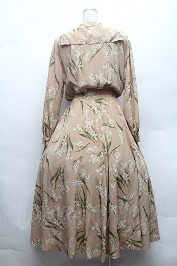 画像2: INGEBORG / 鈴蘭プリントセーラーワンピース  アイボリー S-26-02-26-010-LO-OP-SA-ZS (2)